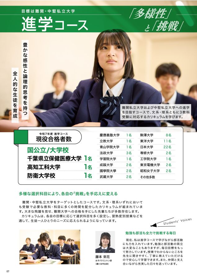 学校案内パンフレット2027